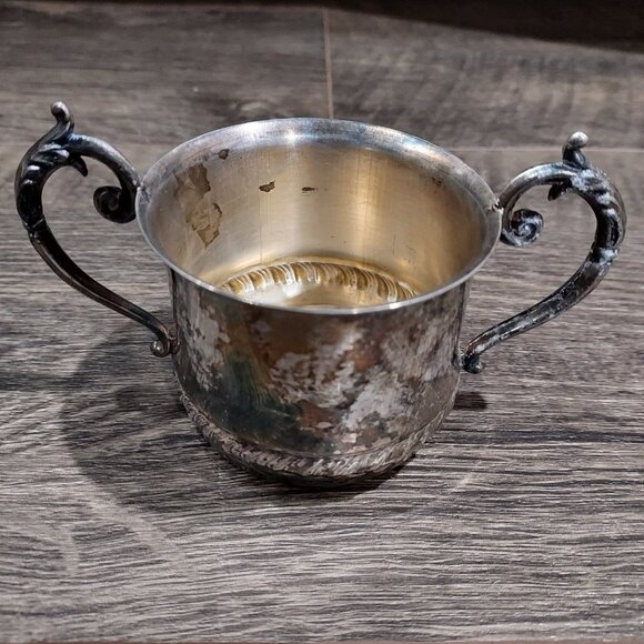 Cream and Sugar Set Silver Plate On Copper Vintage - Picture 8 of 12